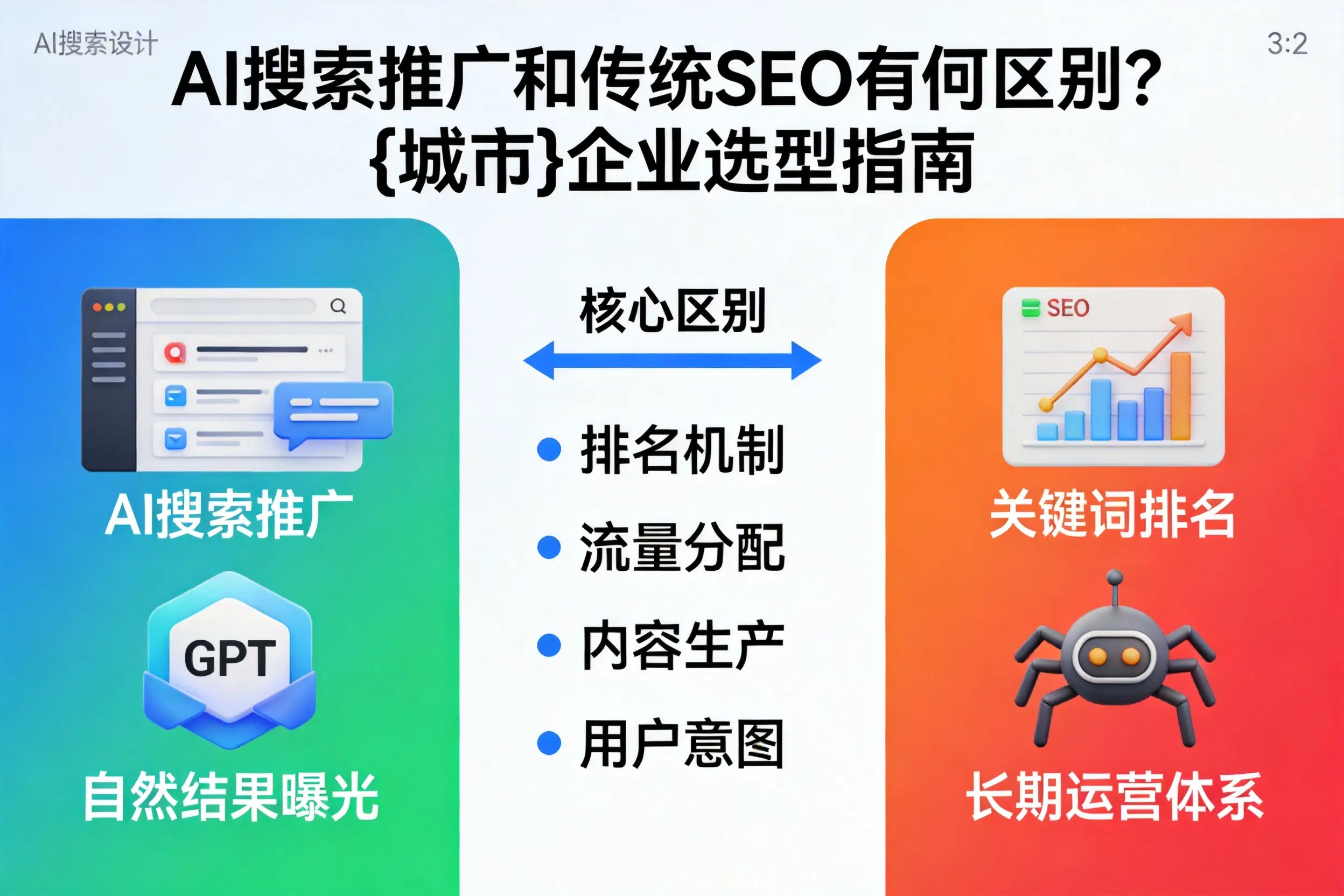 AI搜索推广和传统SEO有何区别?乌鲁木齐企业选型指南
