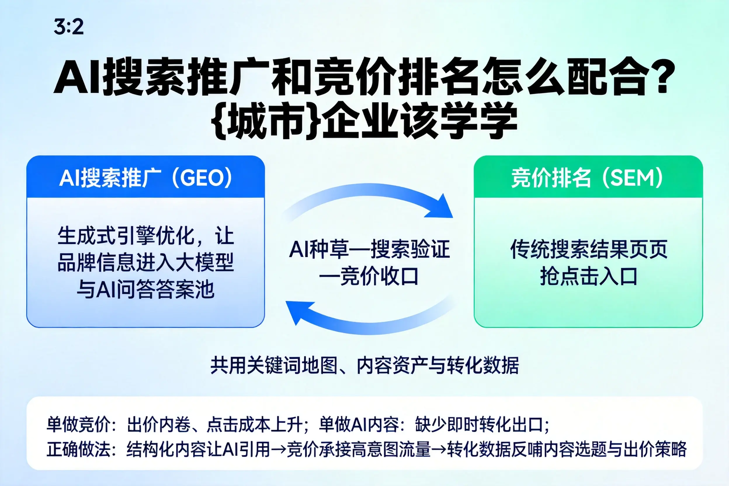 AI搜索推广和竞价排名怎么配合?乌鲁木齐企业该学学