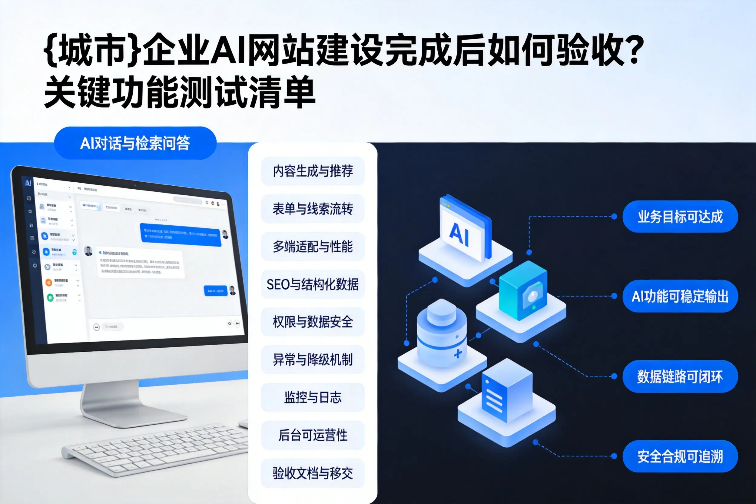 乌鲁木齐企业AI网站建设完成后如何验收?关键功能测试清单