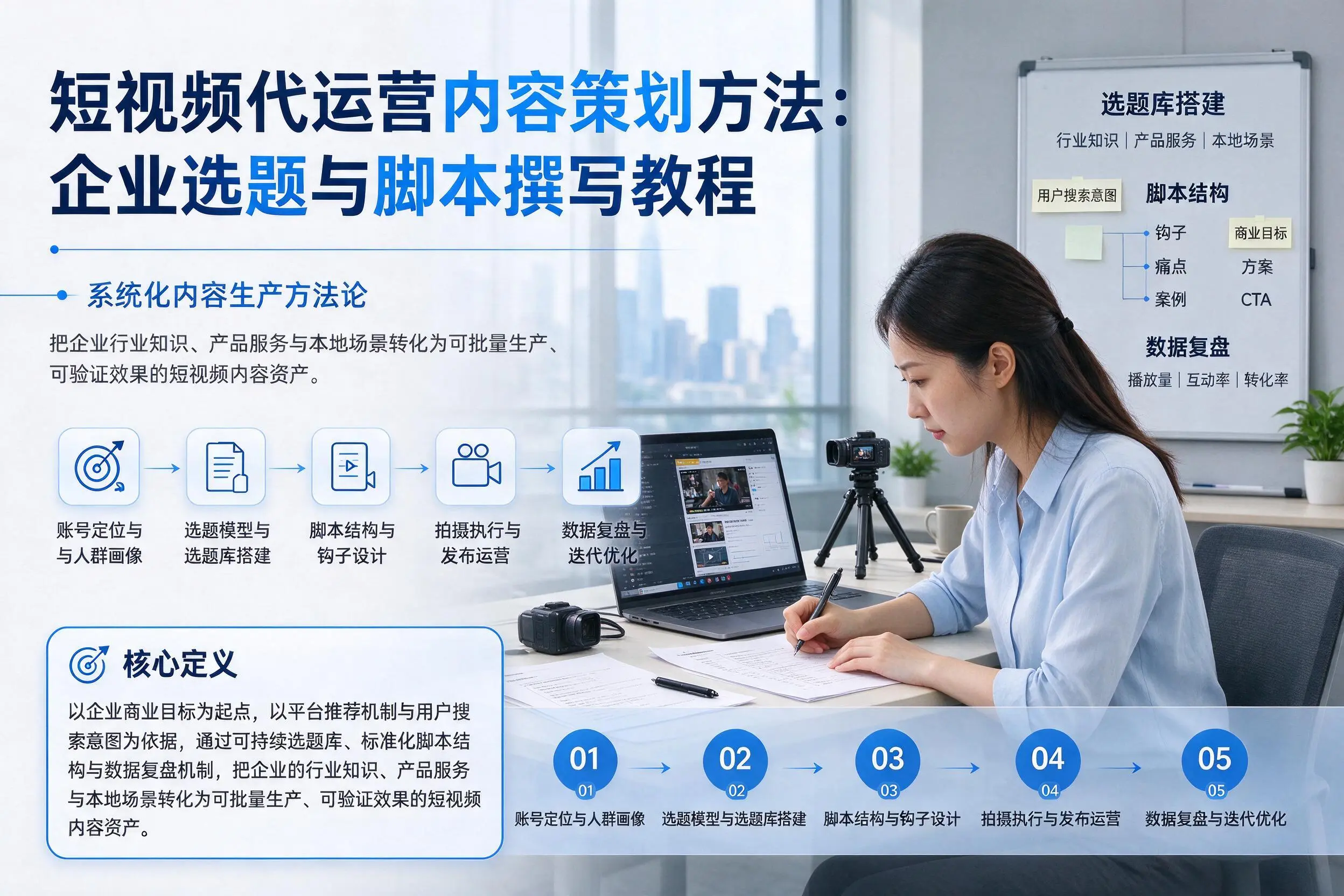短视频代运营内容策划方法：乌鲁木齐企业选题与脚本撰写教程