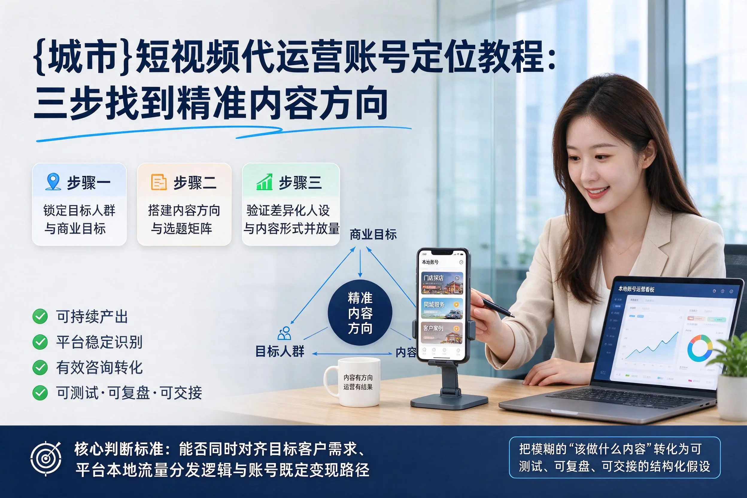 乌鲁木齐短视频代运营账号定位教程：三步找到精准内容方向