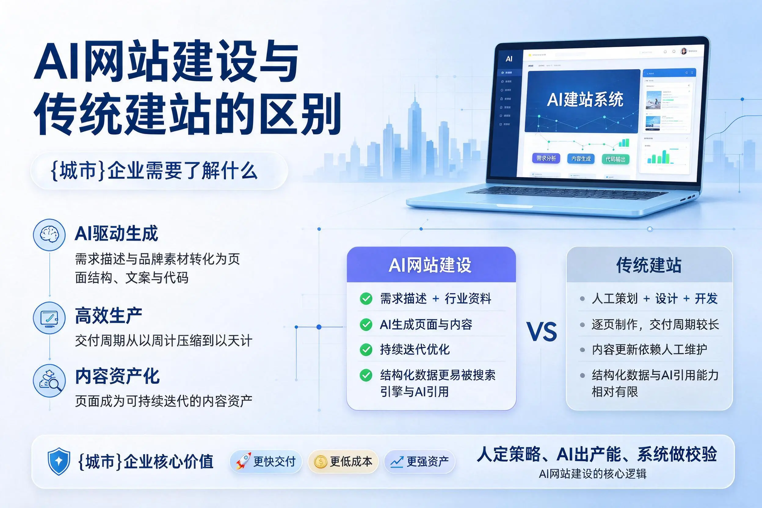 AI网站建设与传统建站的区别，乌鲁木齐企业需要了解什么