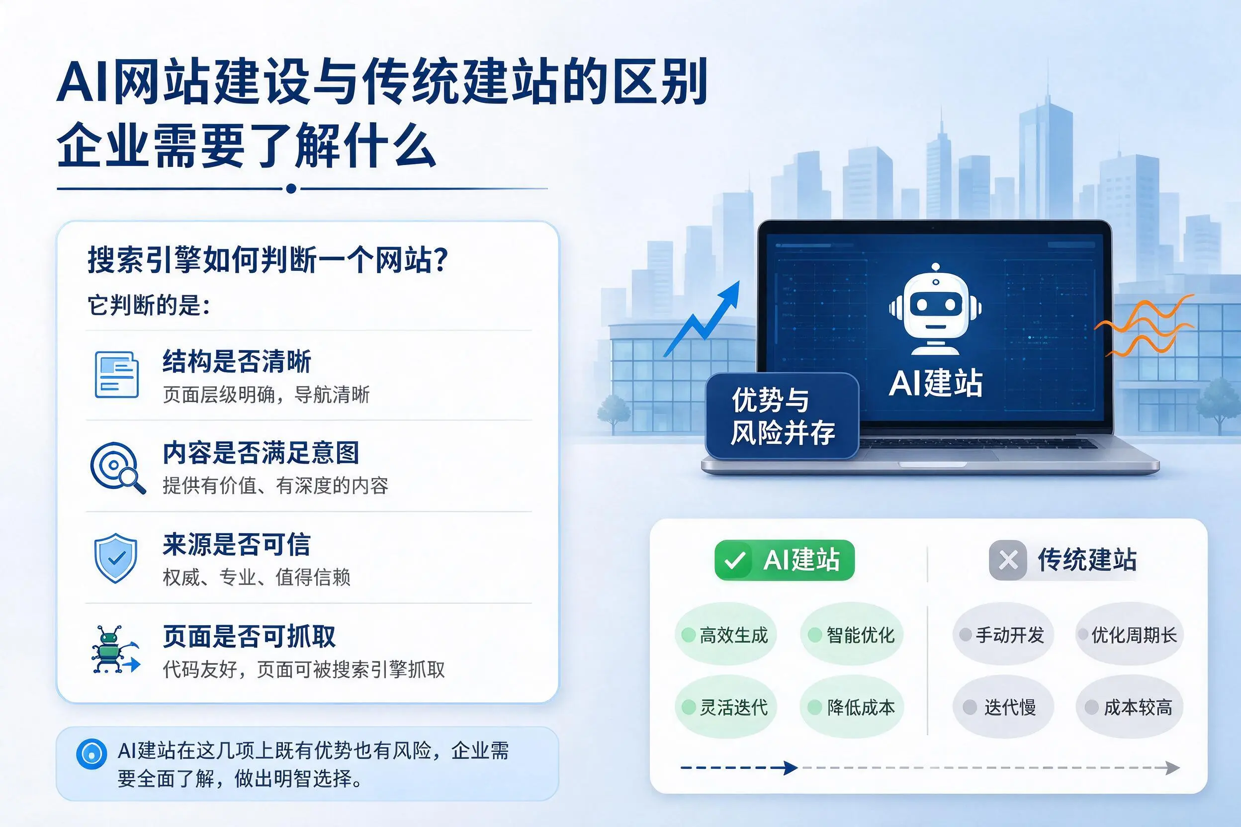 AI网站建设与传统建站的区别，乌鲁木齐企业需要了解什么
