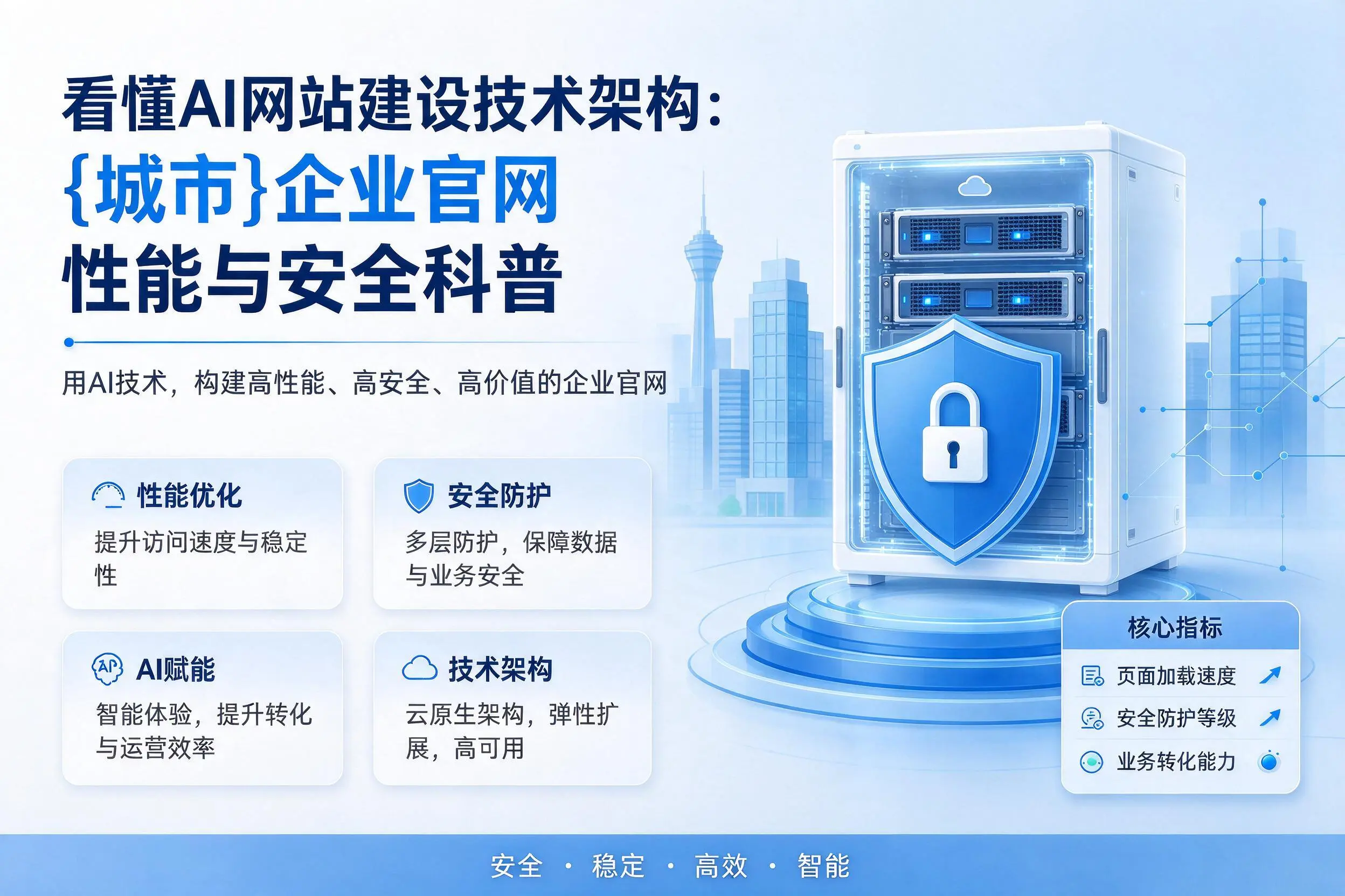 看懂AI网站建设技术架构:乌鲁木齐企业官网性能与安全科普