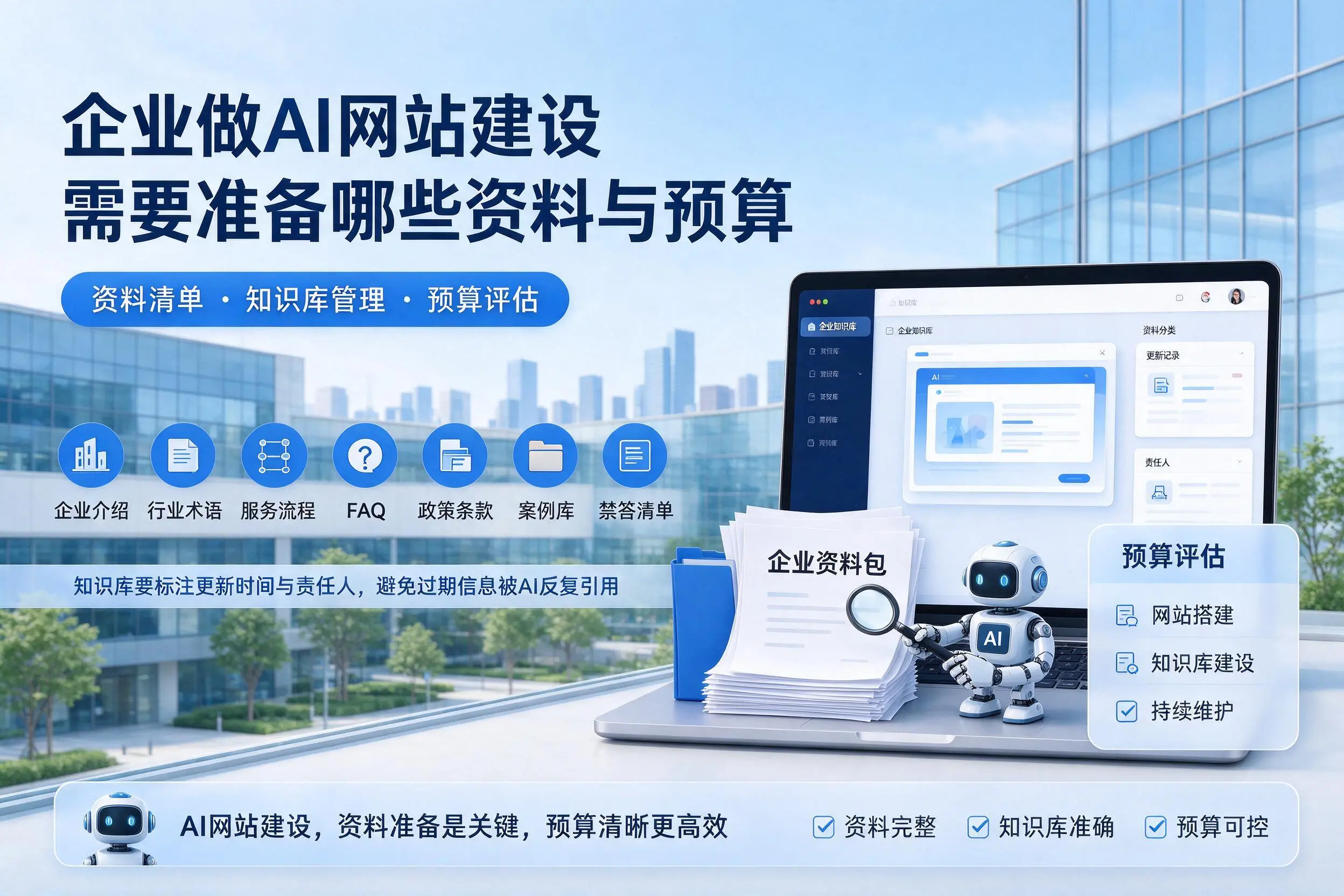 乌鲁木齐企业做AI网站建设需要准备哪些资料与预算