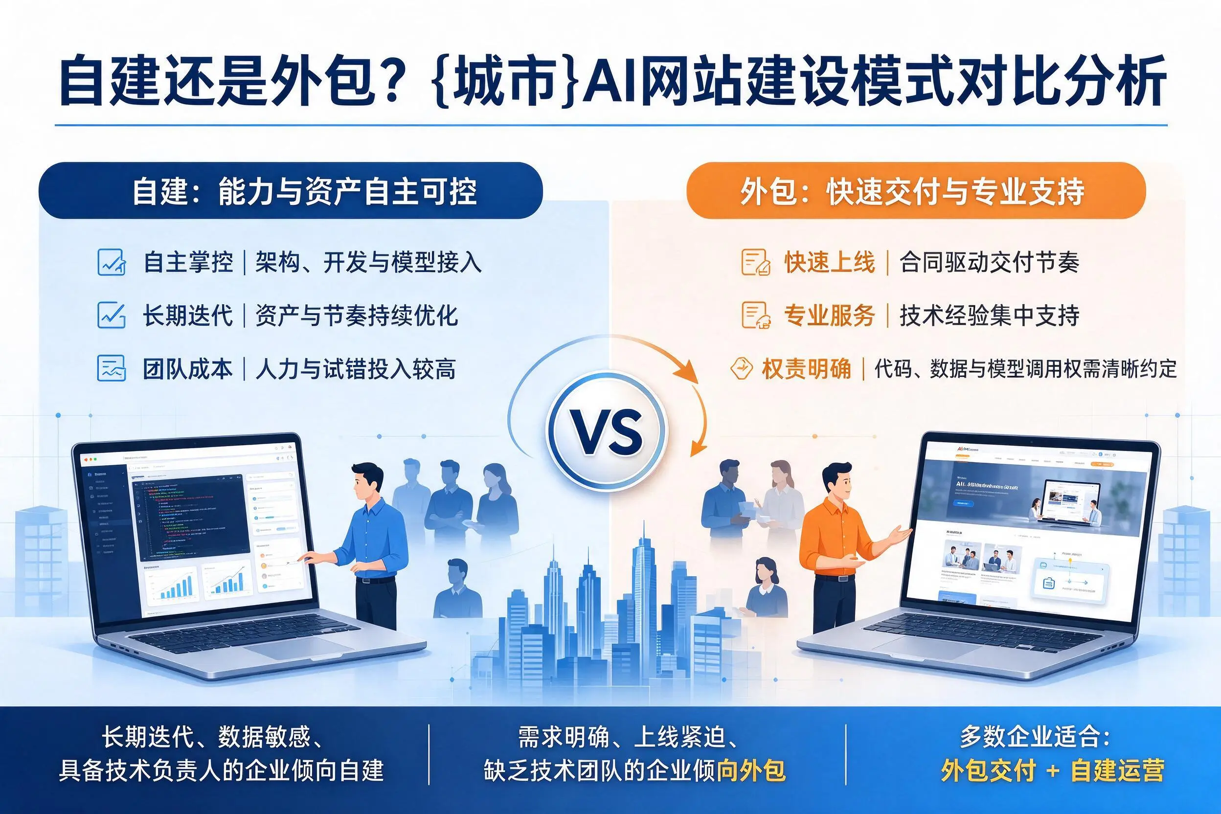 自建还是外包？乌鲁木齐AI网站建设模式对比分析